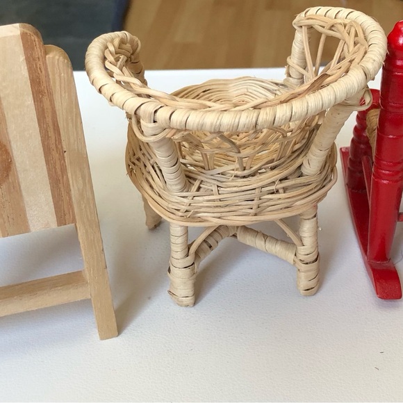 Doll Chairs wicker chair Vintage from 1980s - Picture 8 of 12